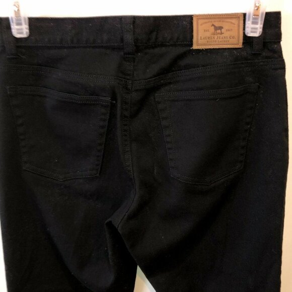 Ralph Lauren Jeans Co Womens Size 6 Black Straight Leg Stretch Jeans Pants - Picture 7 of 10